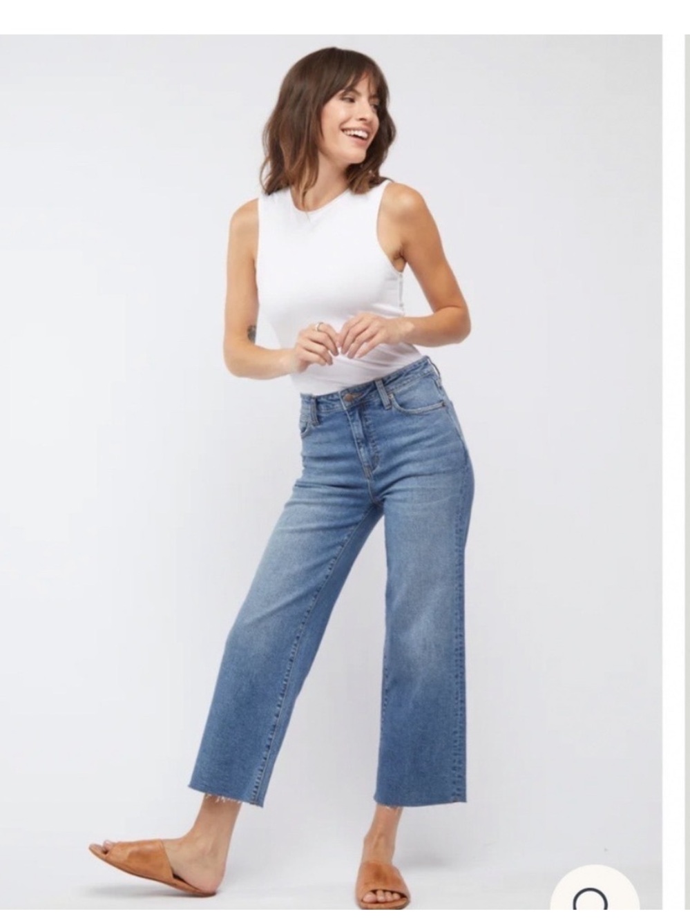 Oliver Logan Aberdeen Wide Leg Crop Jeans Size 25